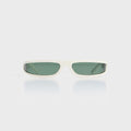 Rick Owens Fog Sunglasses - Pearl Temples / Forest Lens