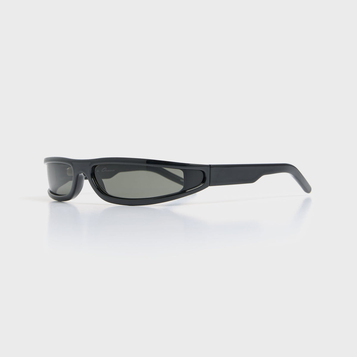 Rick Owens Fog Sunglasses - Black Temple / Black Lens