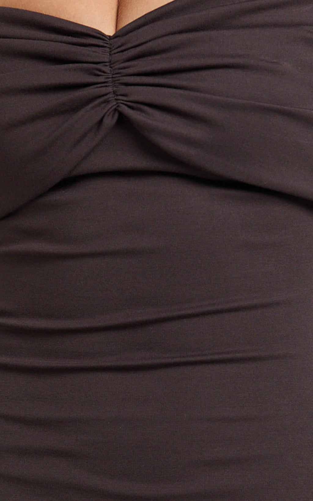 Rani Maxi Dress - Off Shoulder Long Sleeve Bodycon Dress in Chocolate