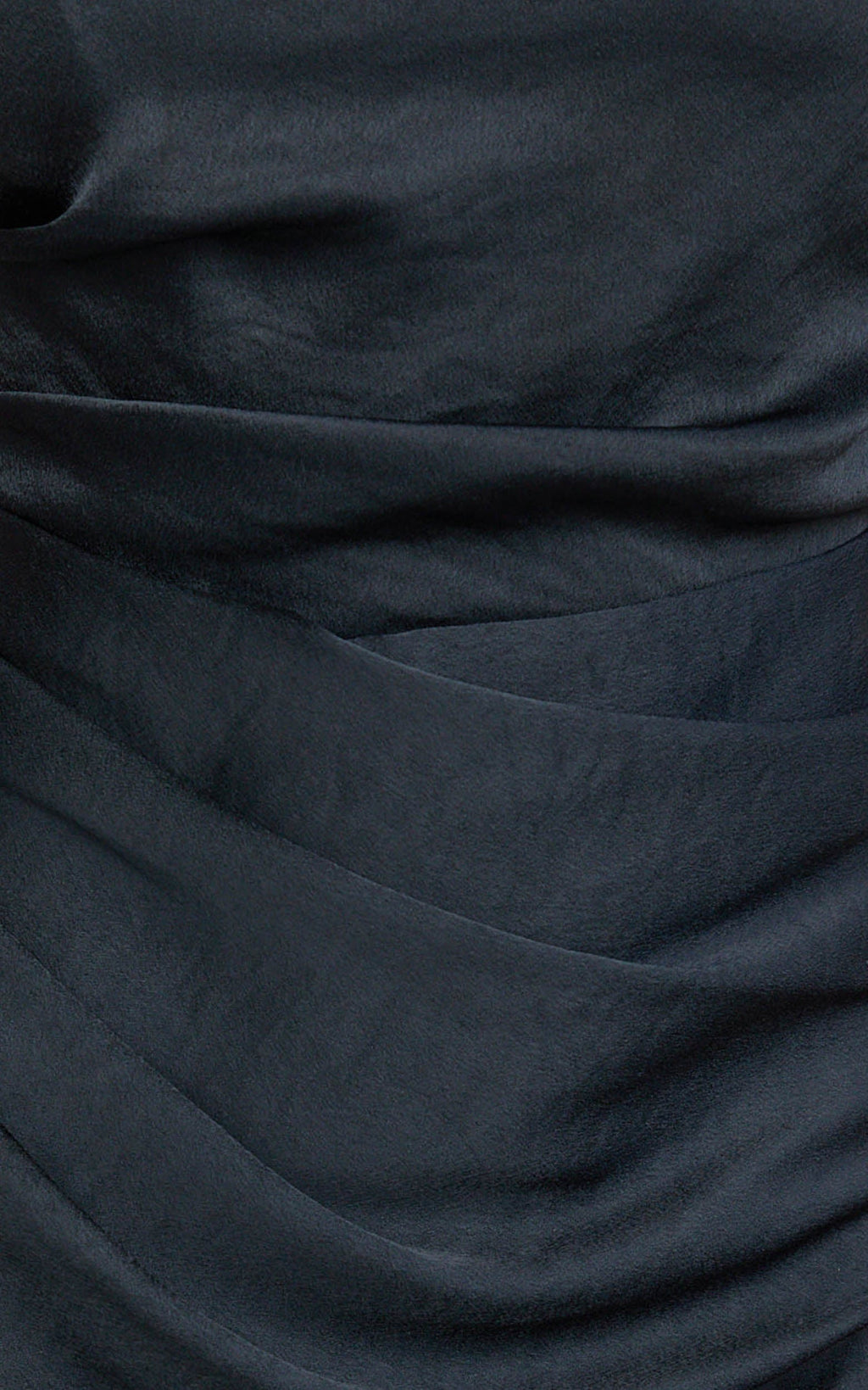 Rumi Maxi Dress - Ruched Bodice Satin Dress in Navy