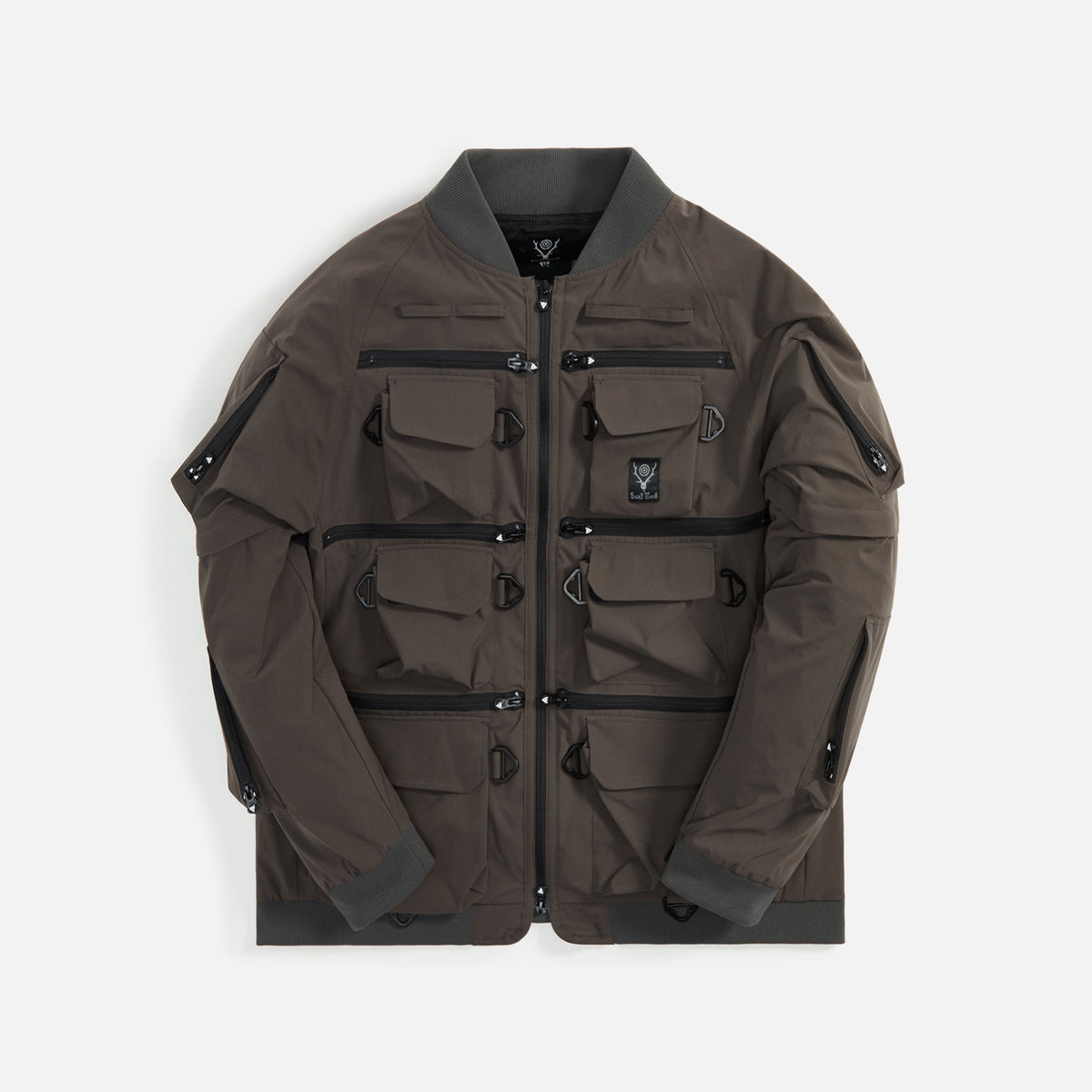 South2 West8 Multi-Pocket Zipped 2 Way Jacket - Charcoal