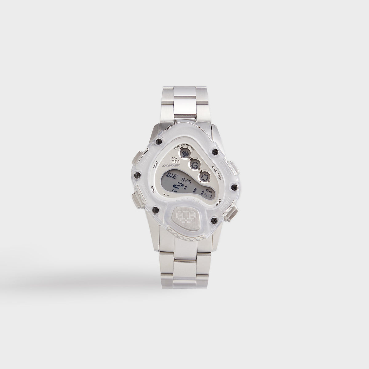 LAARVEE Sinngouki Silver Precision Steel - Translucent Bezel / White Dial