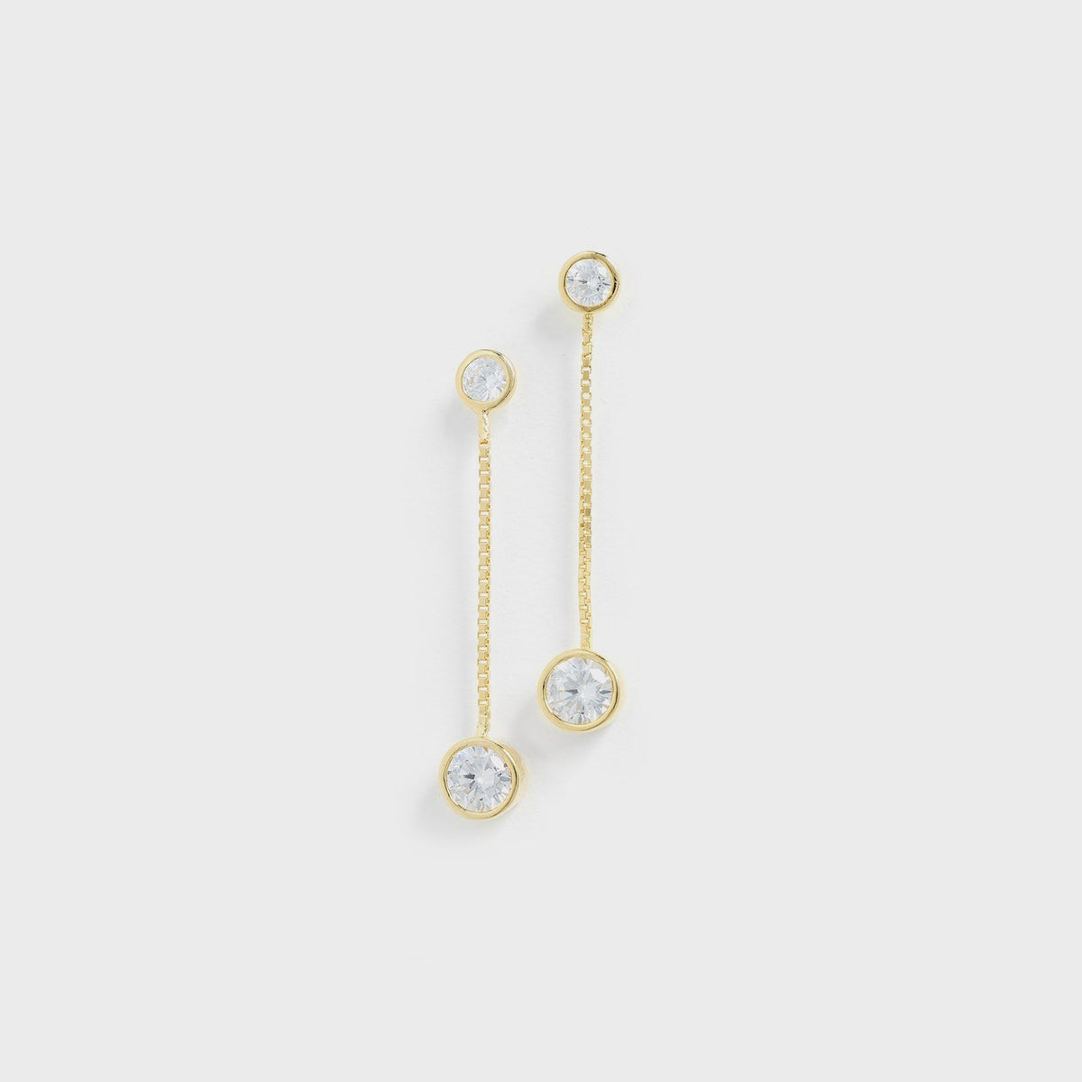 SHASHI Solitaire Moissanite Drop Earring - Gold