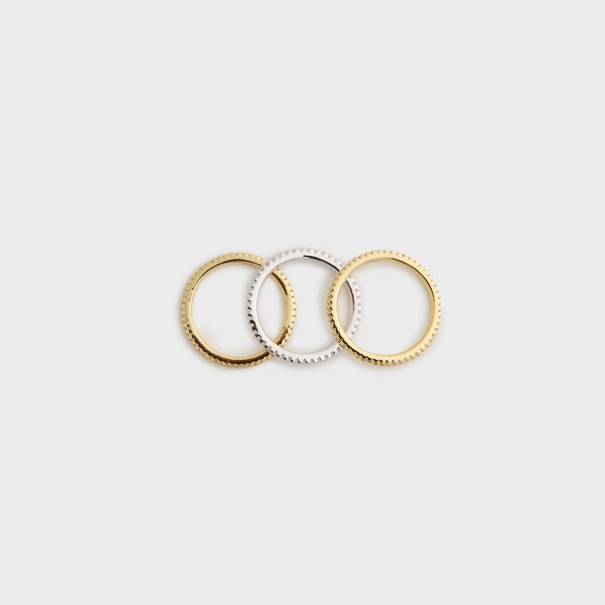 SHASHI Eternity Band Ring Set - Gold / Silver
