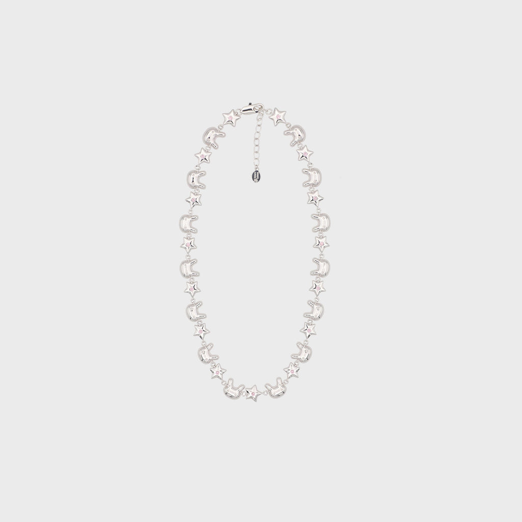Sandy Liang Terminator Bunny Star Necklace - Silver
