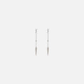 Saint Laurent YSL Rhinestone Spike Earrings - Palladium