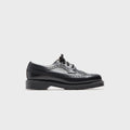 Solovair Hi-Shine 4 Eye American Derby Brogue Shoe - Black