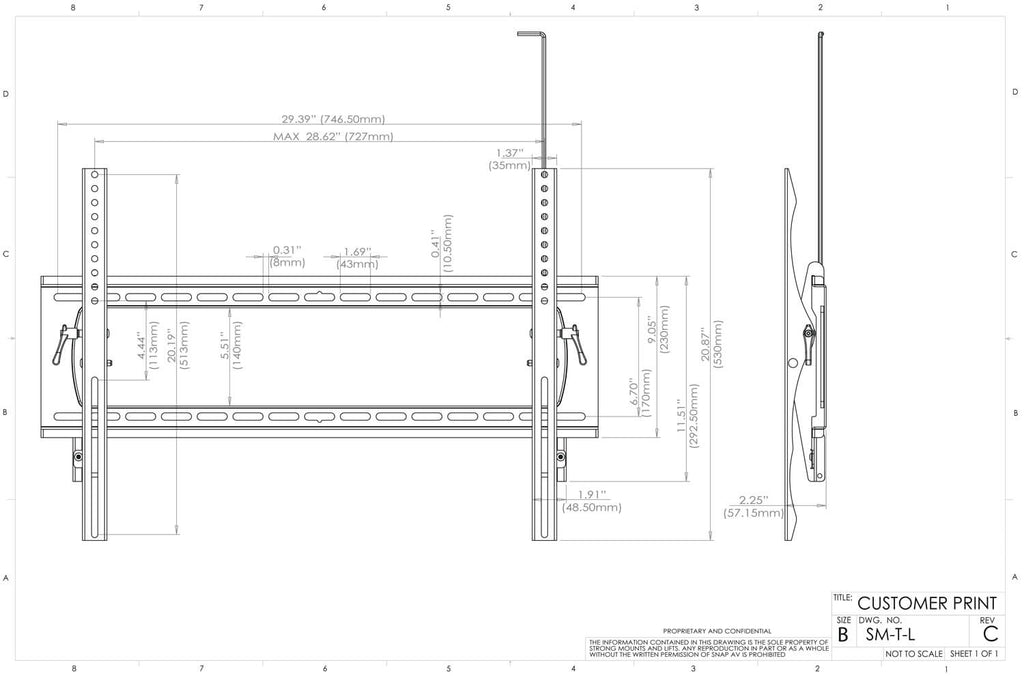 SunBrite Black Tilt TV Wall Mount - SB-WM-T-L-BL - image 3