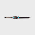Black Suede Studio Spur Belt - Black / Silver