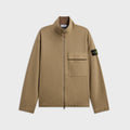 Stone Island Wool Nylon Flannel TC Zip Up Overshirt - Biscuit