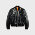 Sunflower Leather Flight Jacket - Black