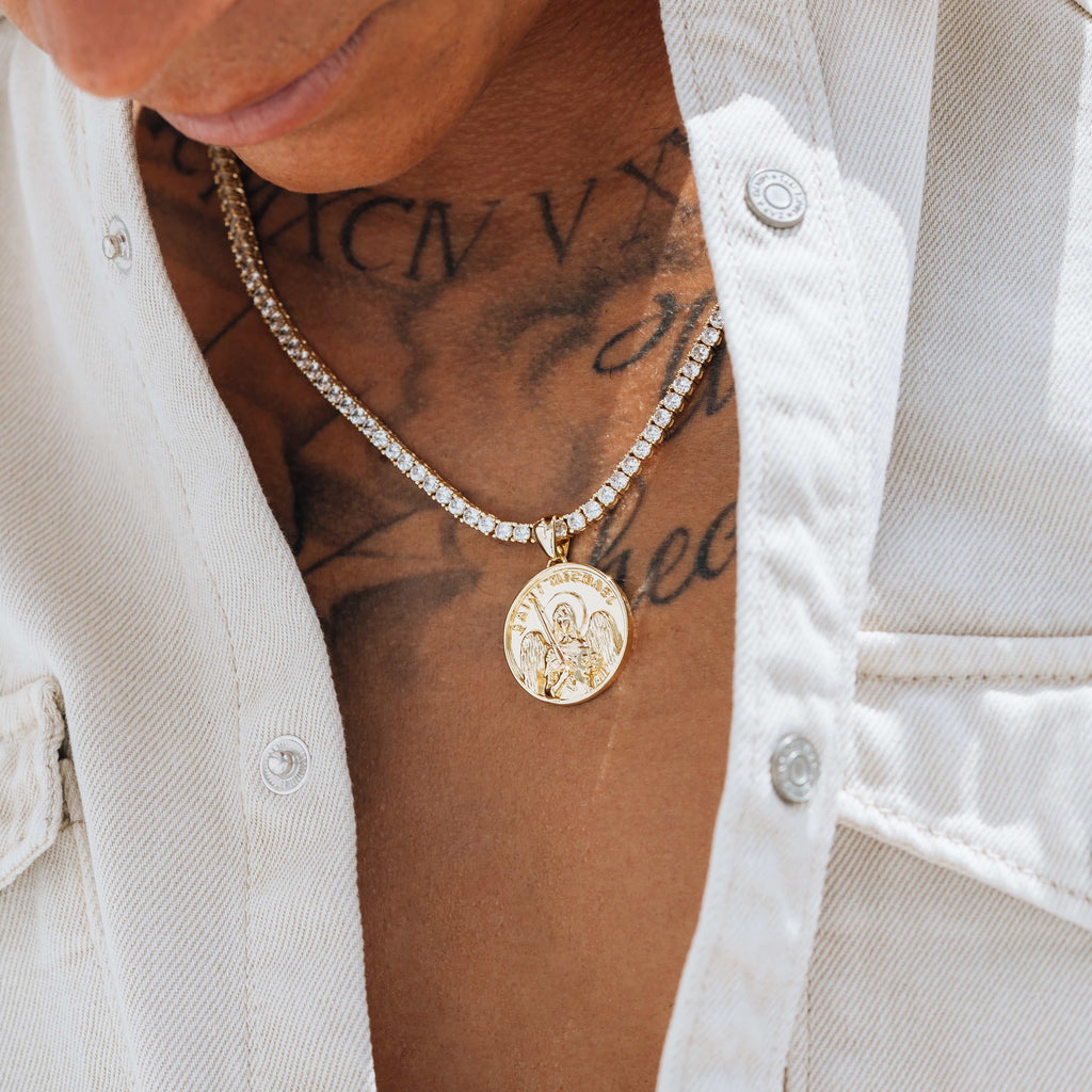 GLD PROMO Saint Michael Coin Pendant