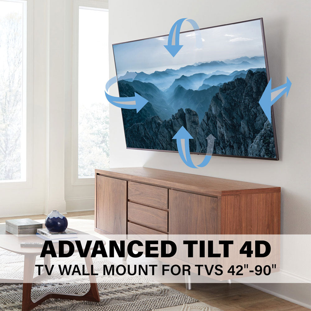 Sanus 42" - 90" Large Advanced Tilt 4D TV Wall Mount - VLT7-B2 - image 9