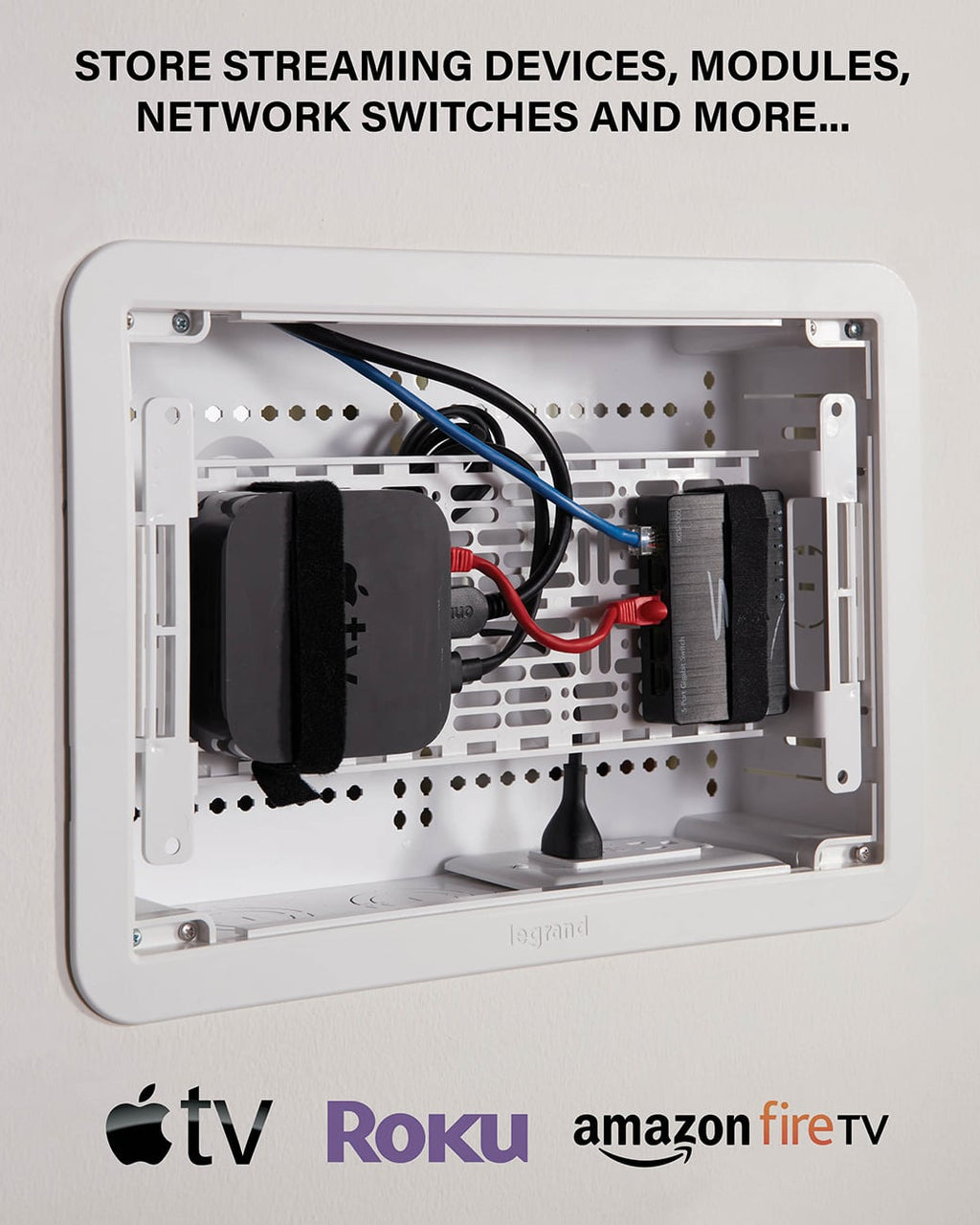 Sanus White 9" TV Media In-Wall Box - SA-IWB9-W1 - image 2