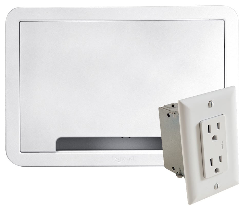 Sanus White 9" TV Media In-Wall Box With Power Supply Kit - SA-IWB9KIT-W1 - image 1