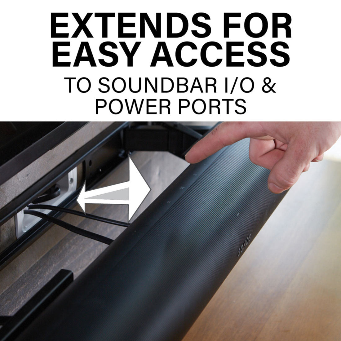 Sanus Black Extendable Soundbar Wall Mount For Sonos Arc Sound Bar - WSSAWM1-B2 - image 10