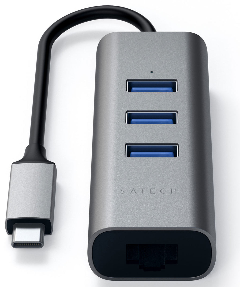 Satechi Space Gray USB-C 2-In-1 USB Hub With Ethernet - ST-TC2N1USB31AM - image 2