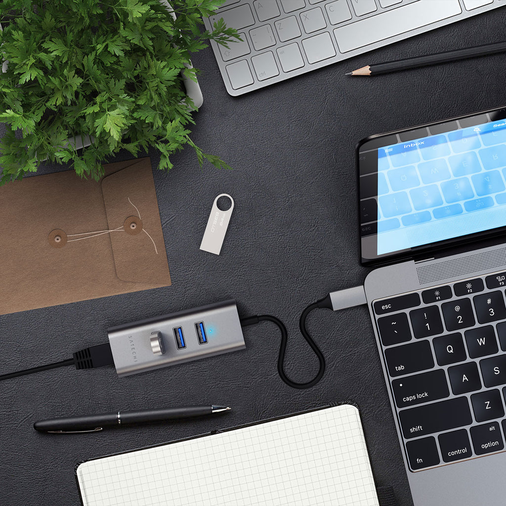 Satechi Space Gray USB-C 2-In-1 USB Hub With Ethernet - ST-TC2N1USB31AM - image 6