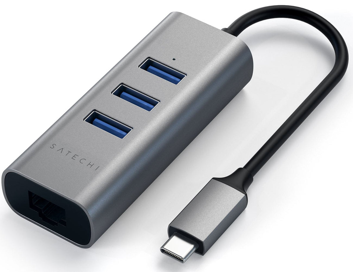 Satechi Space Gray USB-C 2-In-1 USB Hub With Ethernet - ST-TC2N1USB31AM - image 1