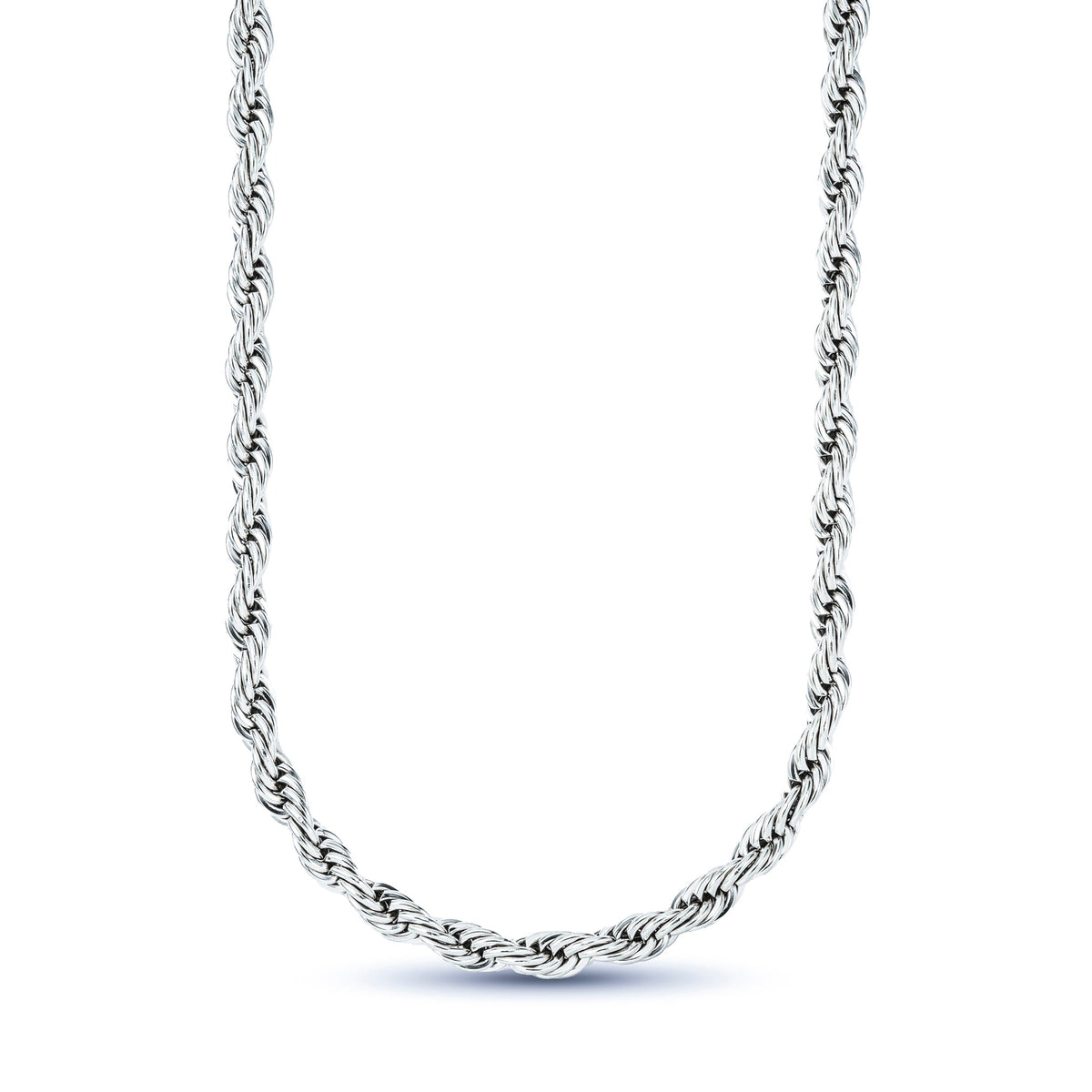 GLD Men Rope Chain in Sterling Silver - 6mm