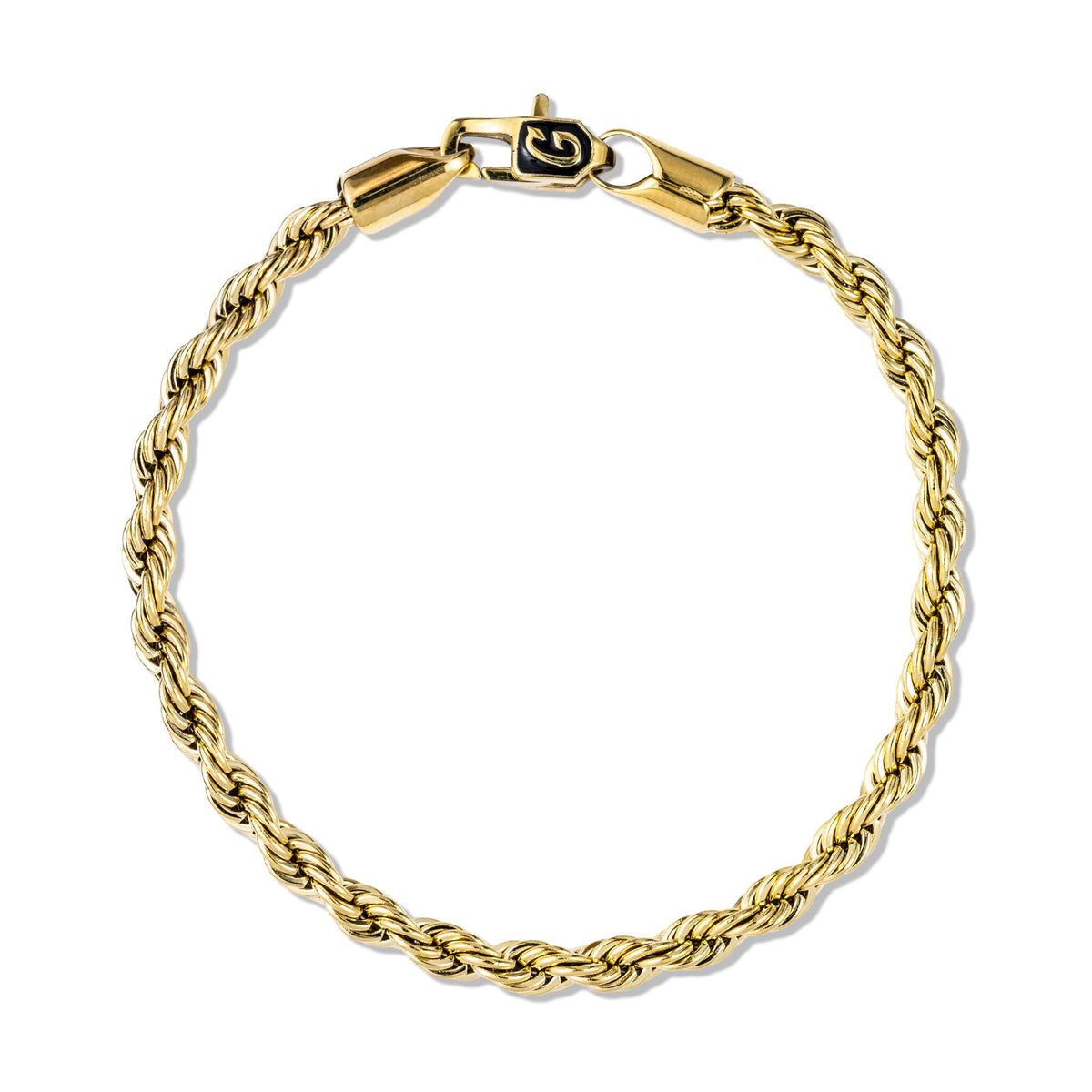 GLD Women Rope Chain Bracelet in Yellow Gold Vermeil - 4mm