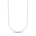 GLD Women Women's Moissanite Diamond Tennis Necklace in White Gold Vermeil - 2mm