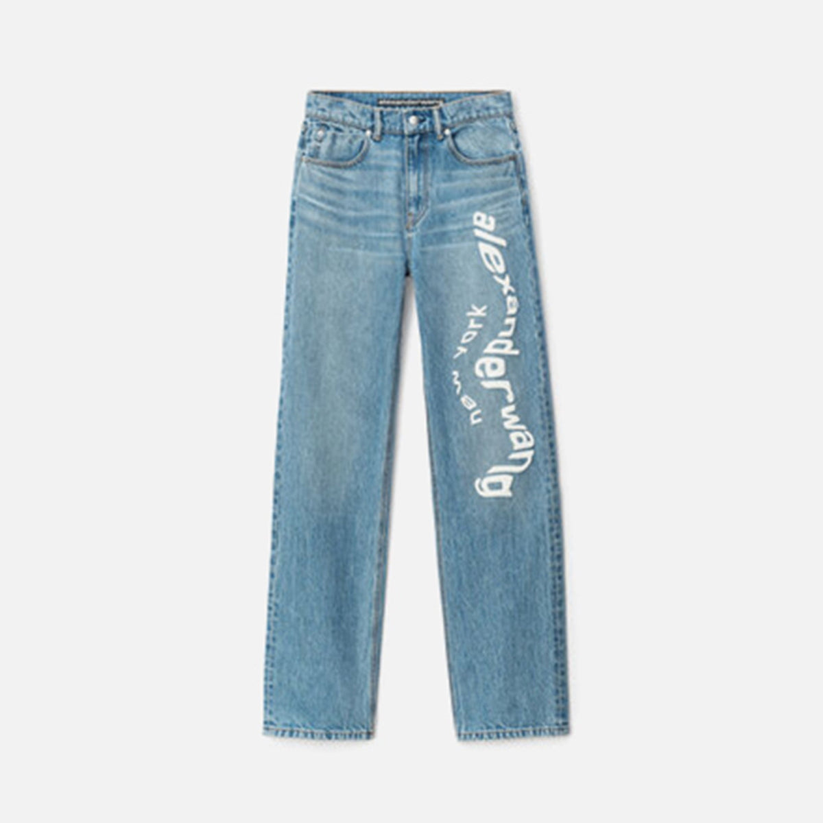 Alexander Wang EZ Mid Rise Relaxed Straight Logo Puff - Vintage