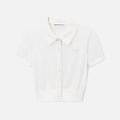 Alexander Wang Short Sleeve Polo Cardigan - Soft White