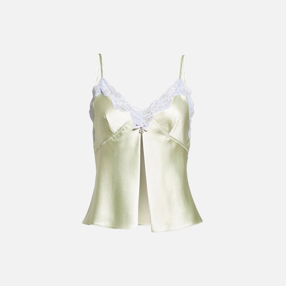 Alexander Wang Butterfly Cami Top with Lace - Pale Mint