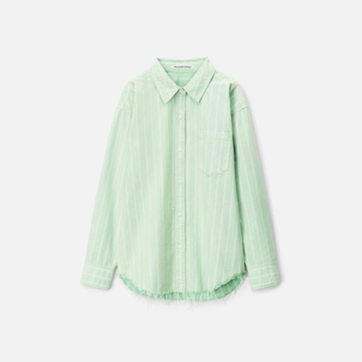 Alexander Wang Boyfriend Shirt with Raw Hem - Spring Bud