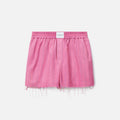 Alexander Wang Classic Boxer Shorts with Raw Hem - Joker Pink