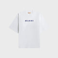 Marni Printed Stripe Logo Tee - Lily White