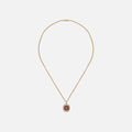 Maor Equinox Large Charm Necklace in 18K Yellow Gold and Platinum with Garnet - Gold / Platinum