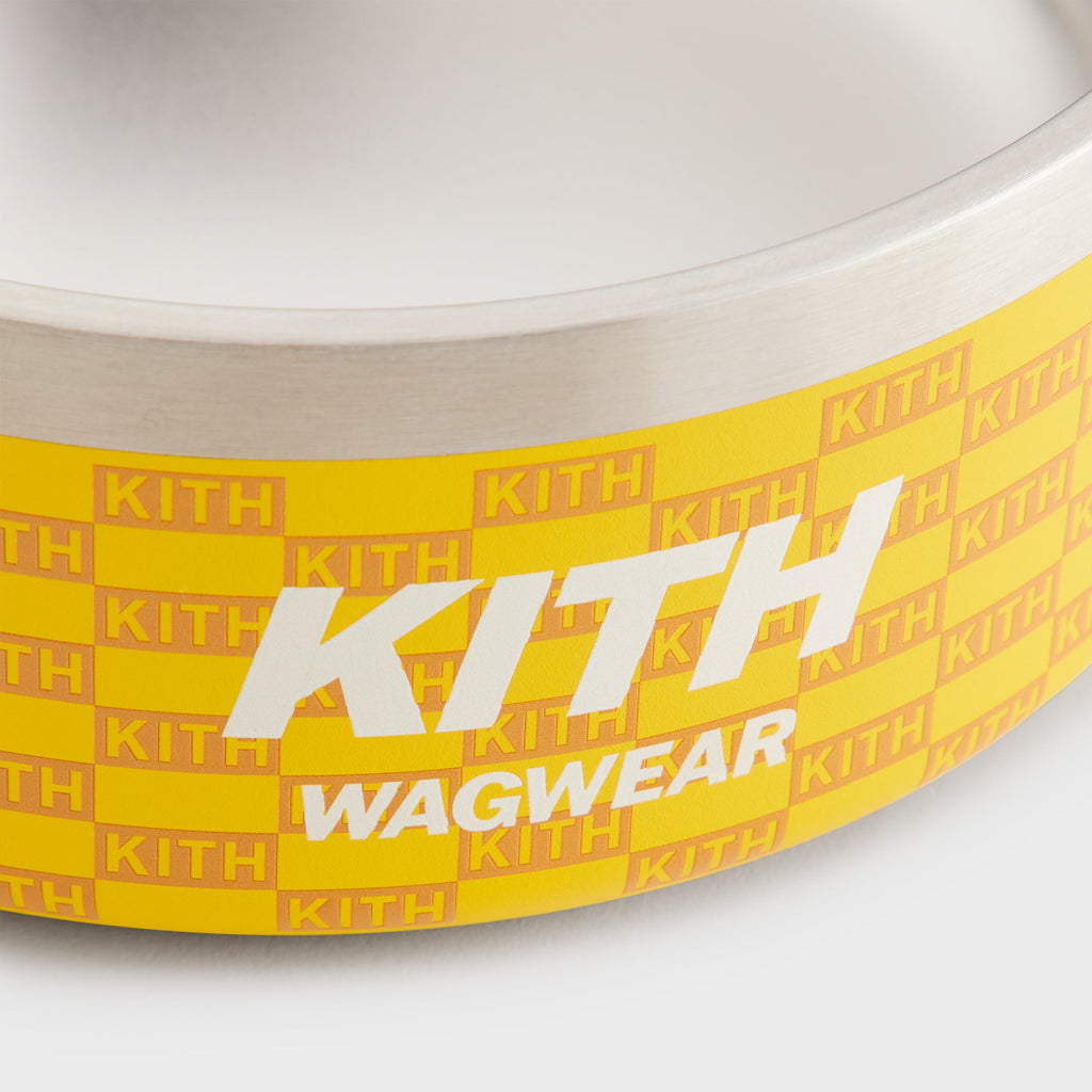 Kith for wagwear Metal Dog Bowl - Yellow