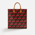 WGACA Louis Vuitton Brown Murakami Cherry Sac Plat - Brown / Red