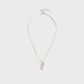WGACA Christian Dior Oblique Trotter Pendant Necklace - Pink / Silver
