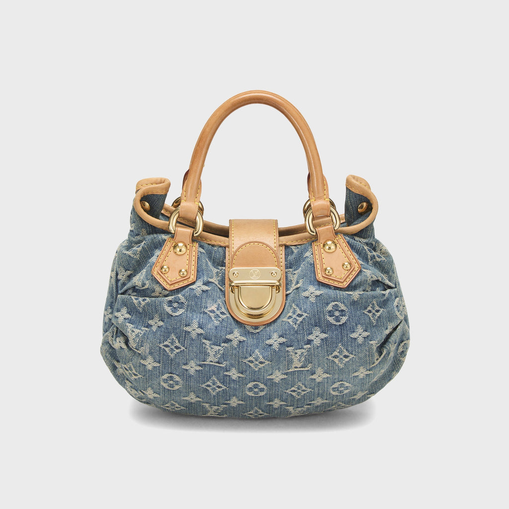 WGACA Louis Vuitton Monogram Denim Pleaty Bag - Blue