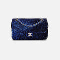 WGACA Chanel Sequin Half Flap 10" - Blue