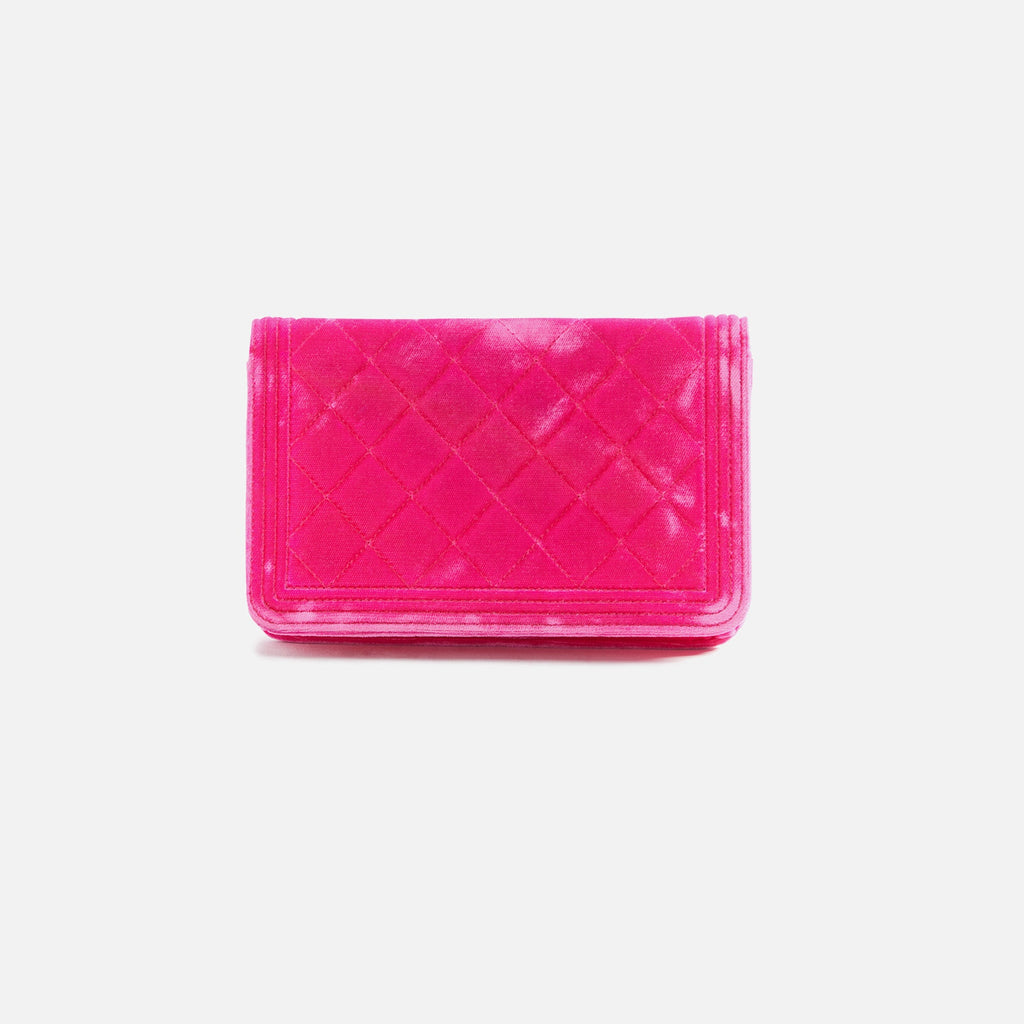 WGACA Chanel Velvet Boy Wallet on Chain - Pink