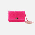 WGACA Chanel Velvet Boy Wallet on Chain - Pink