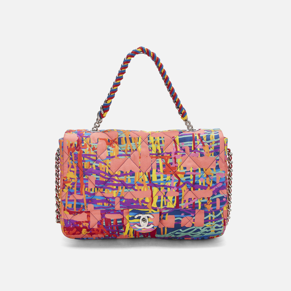 WGACA Chanel Satin Flapbag Large - Multi
