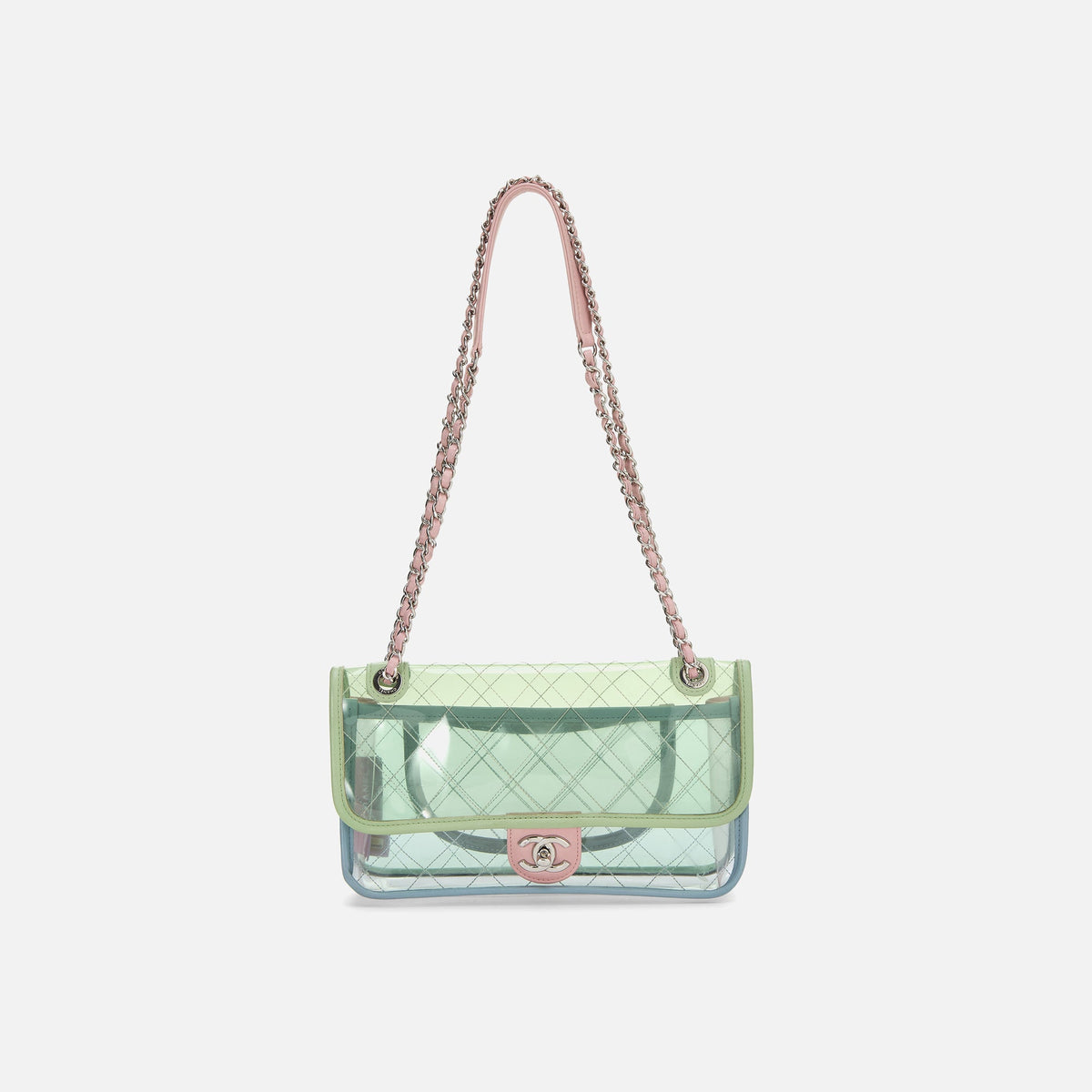 WGACA Chanel Multi Vinyl Coco Splash Flap Medium - Multi