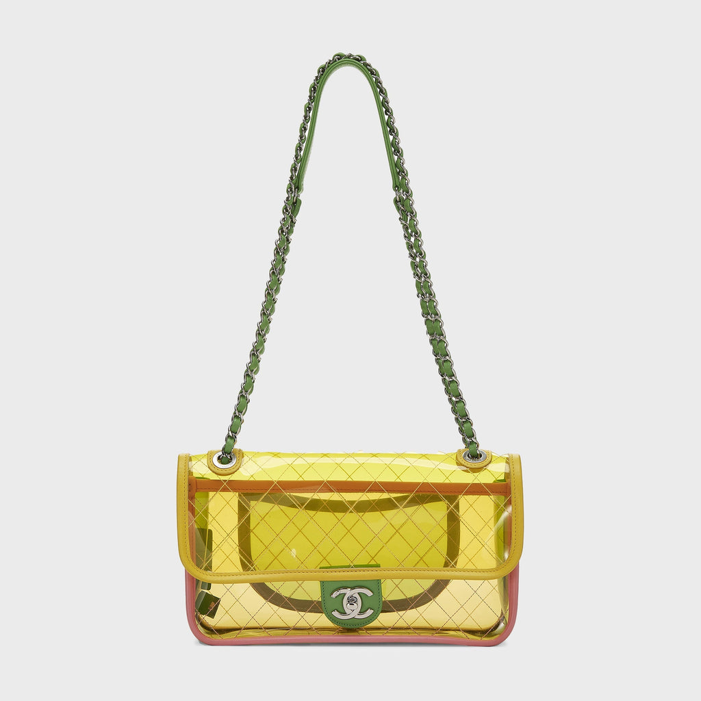 WGACA Chanel Quilted Vinyl Coco Splash Classic Flap Mini - Multi