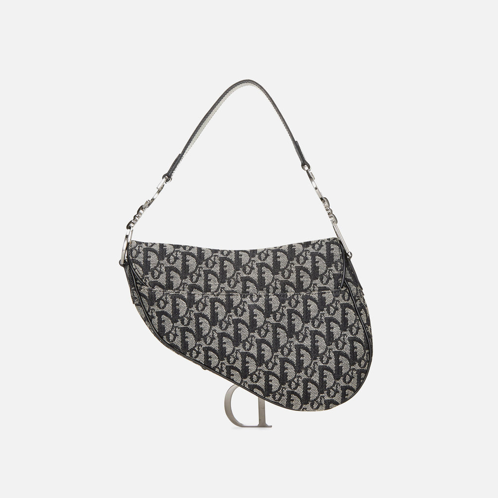 WGACA Christian Dior Black Trotter Saddle Bag - Black