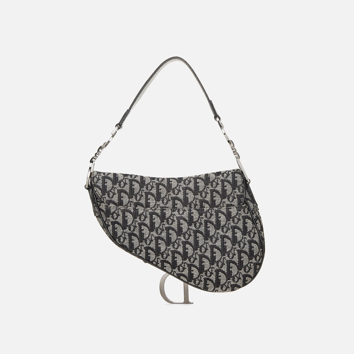 WGACA Christian Dior Black Trotter Saddle Bag - Black