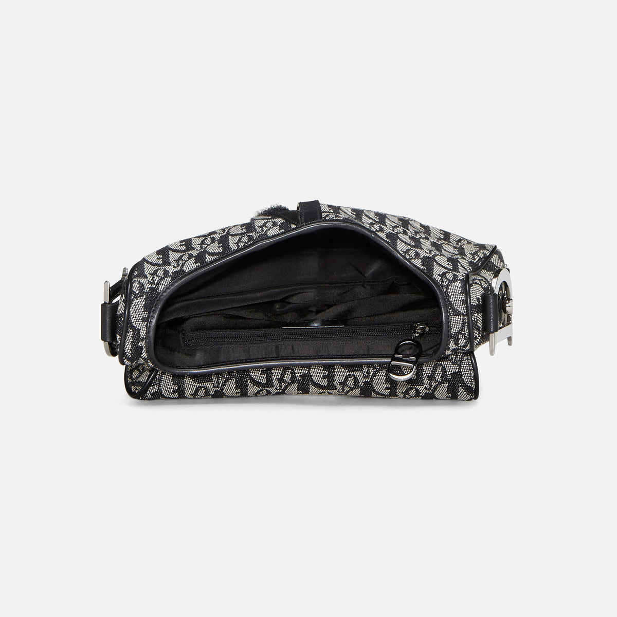 WGACA Christian Dior Black Trotter Saddle Bag - Black