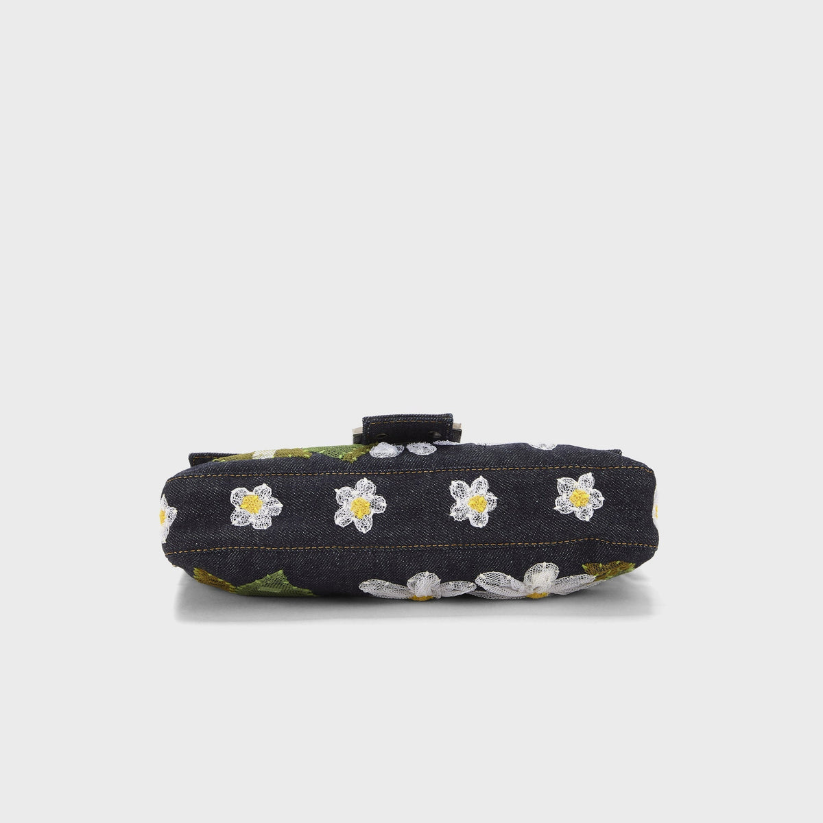 WGACA Fendi Embroidered Baguette - Navy