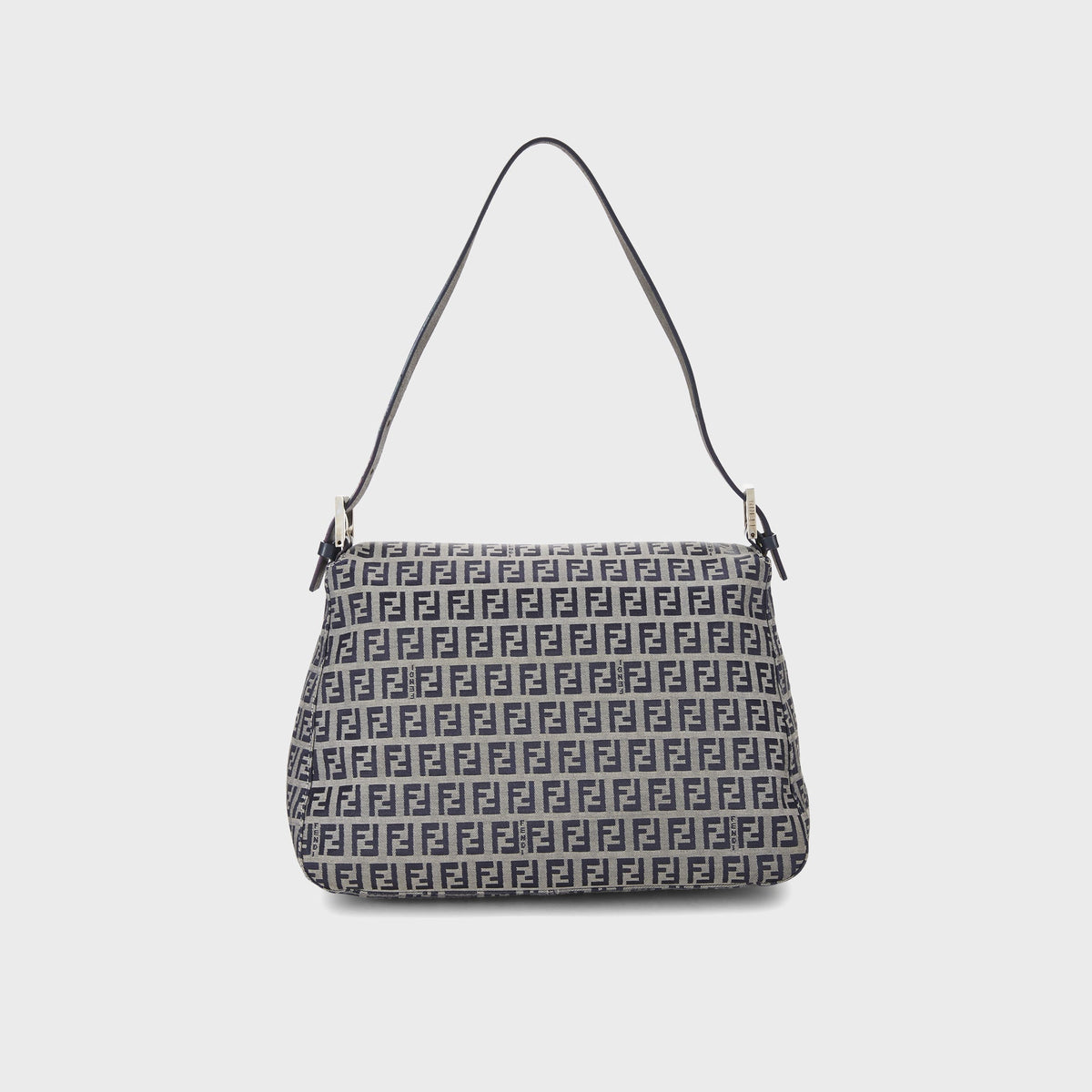 WGACA Fendi Zucchino Mamma Shoulder Bag - Navy