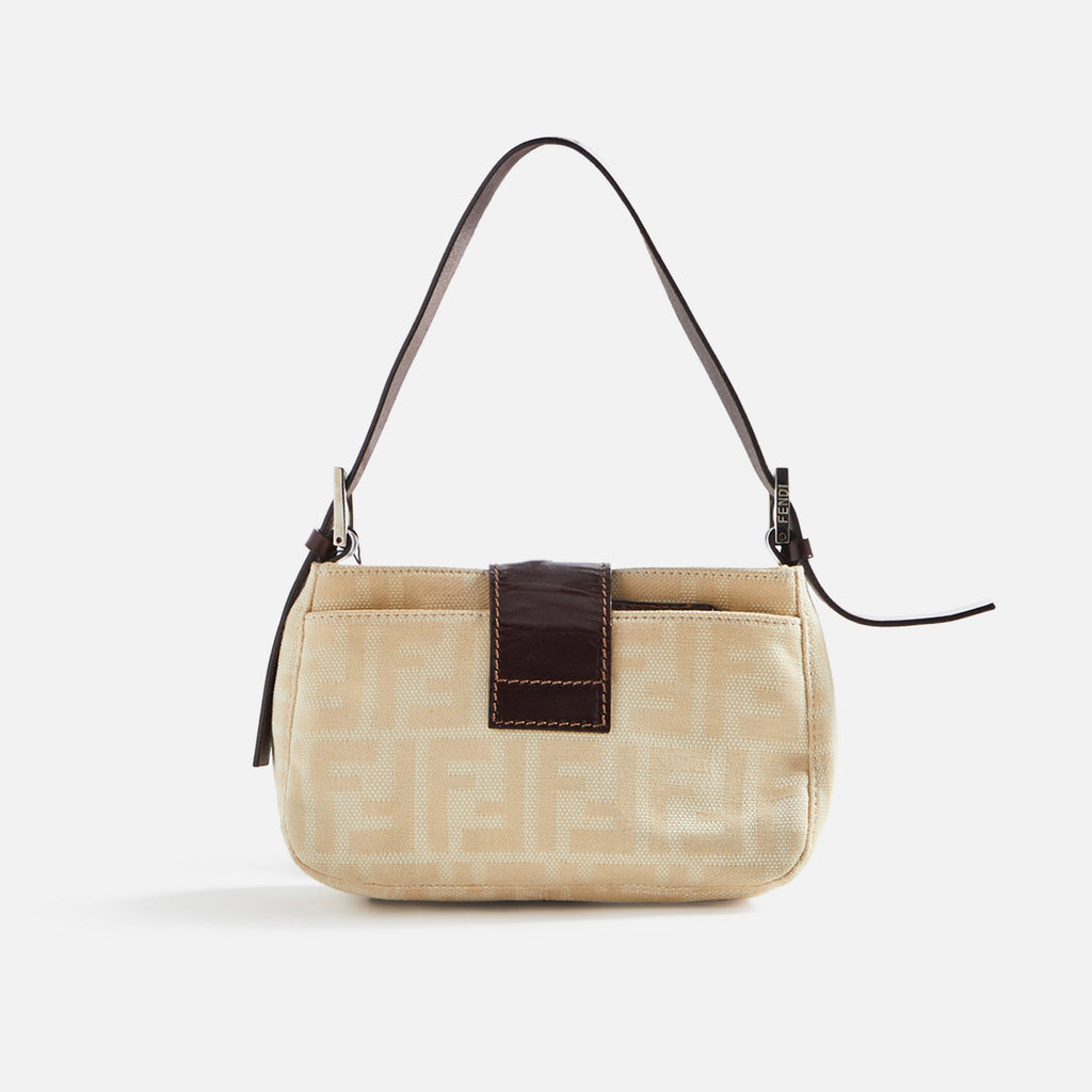 WGACA Fendi Zucca Shoulder Bag - Beige