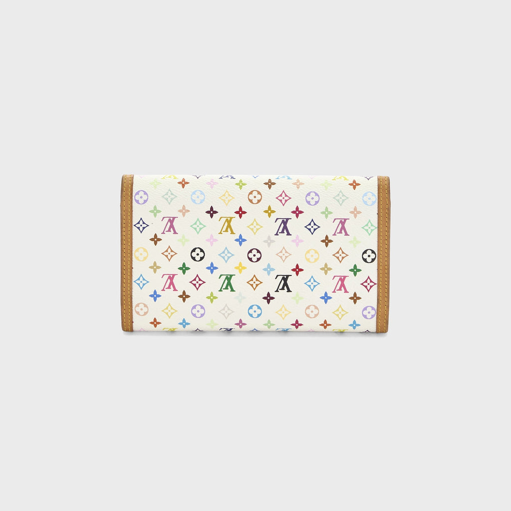 WGACA Louis Vuitton x Takashi Murakami International Wallet - White